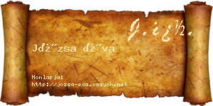 Józsa Éva névjegykártya